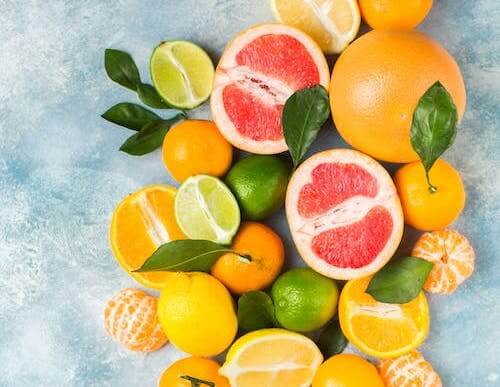 All types of citrus offer a high amount of vitamin C, which helps the body excrete fluoride. 