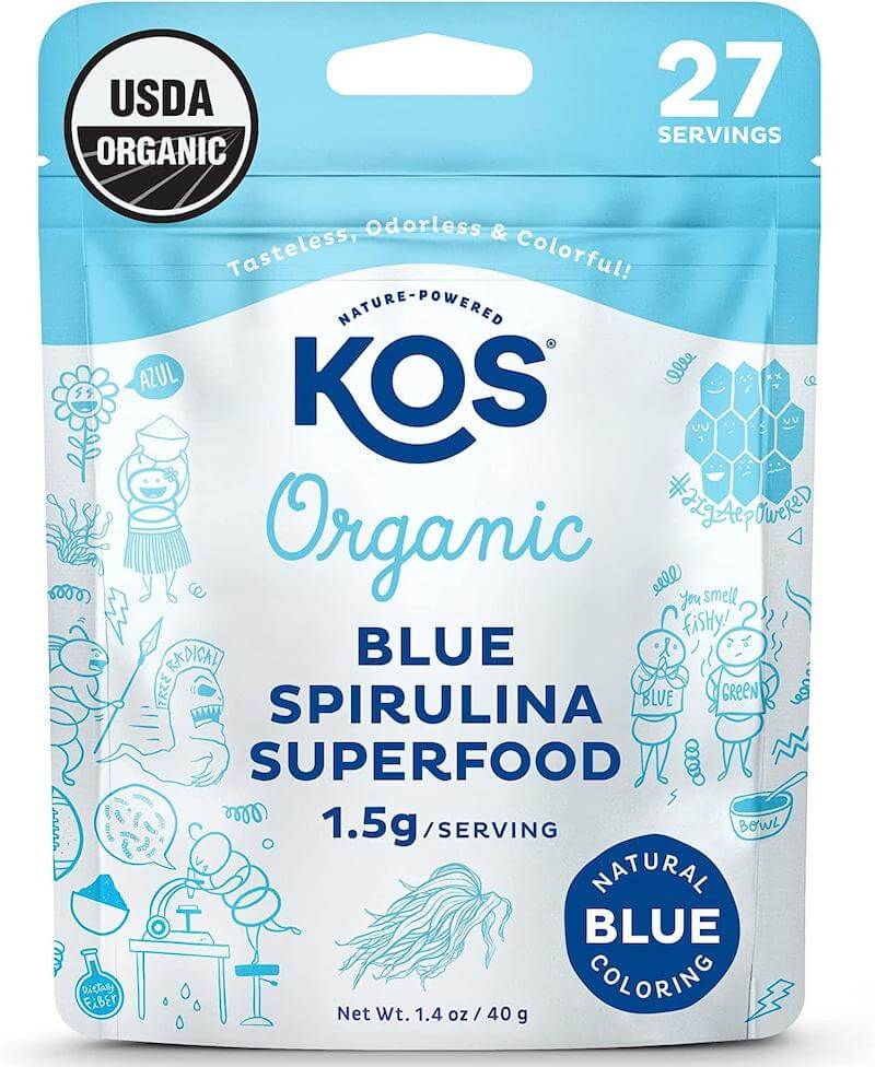 KOS USDA Organic Blue Spirulina Powder