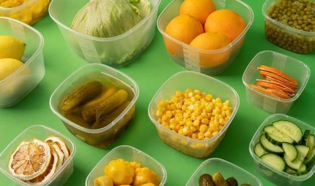 We store or buy much of our food in plastic containers. 