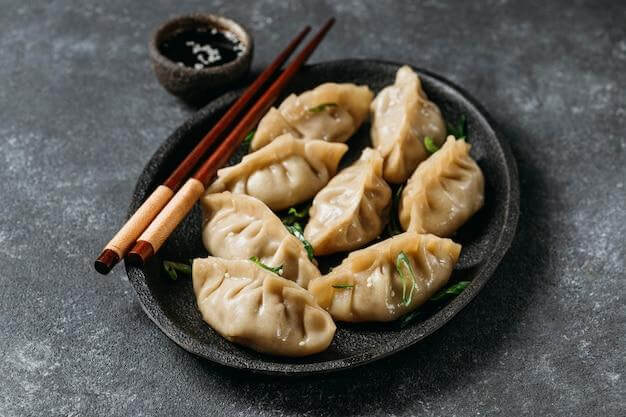 Most Asian dumplings have fish paste in the filling. 