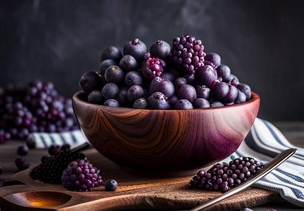 Maqui Berry, rich in plant compounds and antioxidants, has been associated with a reduced risk of type 2 diabetes by significantly lowering blood glucose levels, improving blood lipid profiles, and slowing the rate at which sugar is absorbed into the bloodstream.
