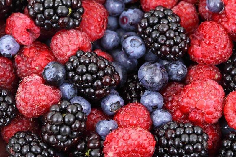 Strawberries, raspberries, blackberries, and blueberries are considered low glycemic fruits, meaning they have a glycemic index score of 55 or less.