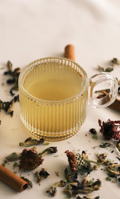 Marshmallow root herbal tea for gut health