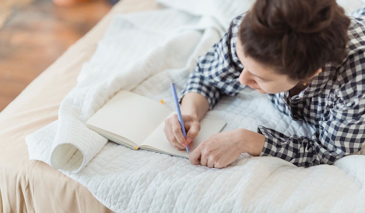 morning pages habit for mental clarity in cozy bed