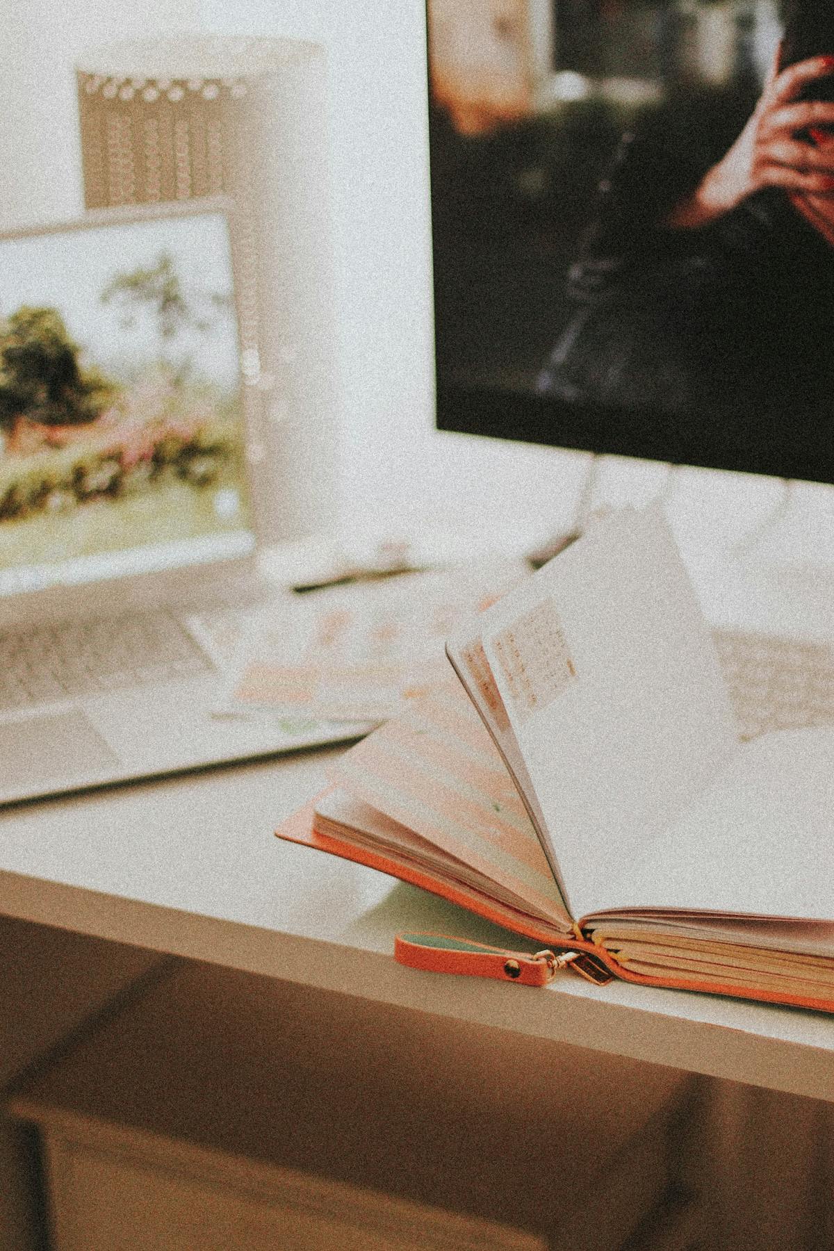 Open planner used with the two minute rule for procrastination