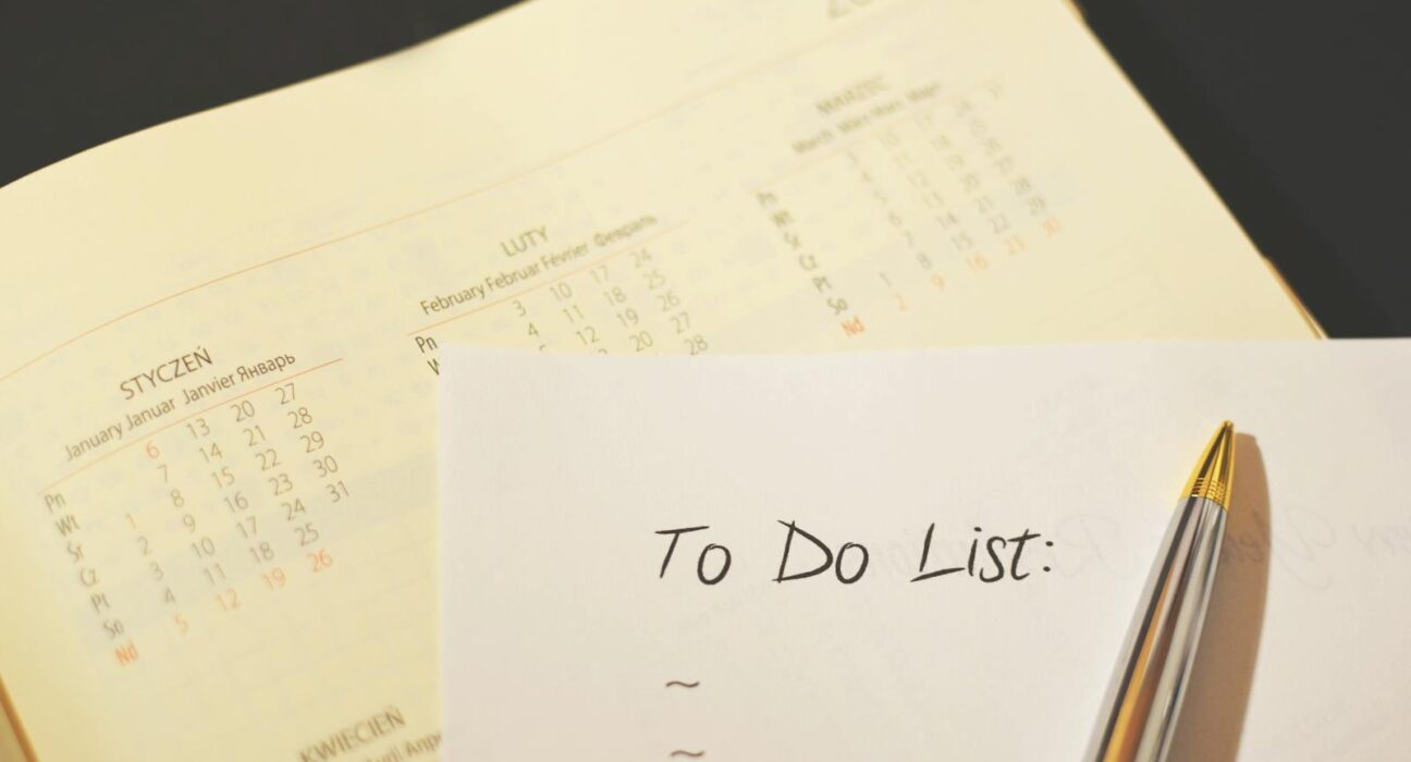 two minute rule for procrastination checklist pen