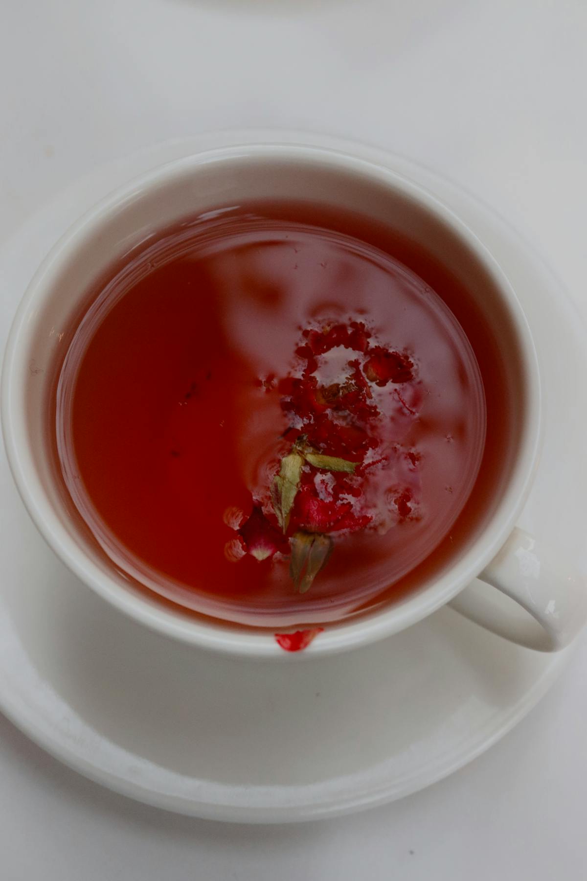 A steaming cup of mullein leaf tea for lung health