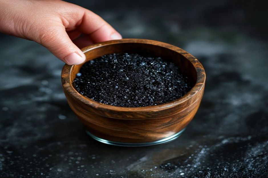 Hand scooping activated charcoal powder for safe post-surgery anesthesia detox protocol
