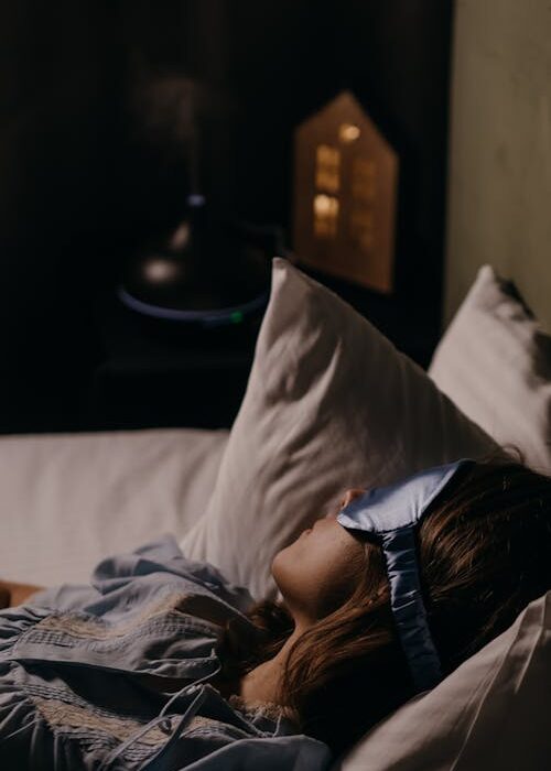 apigenin supplement for sleep, peaceful woman sleeping