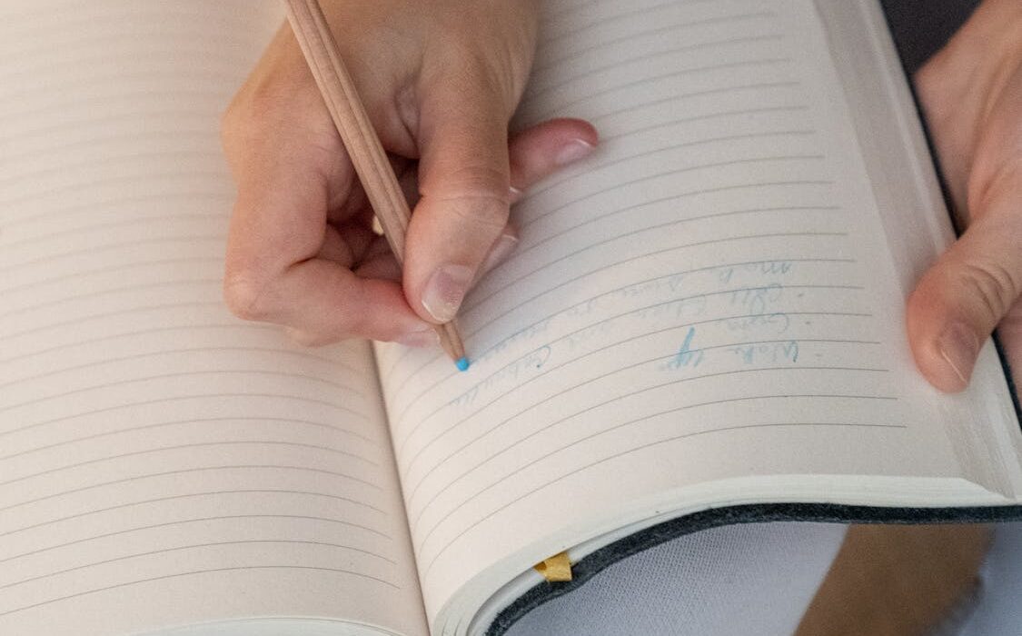 Writing decisions in a notebook for clarity