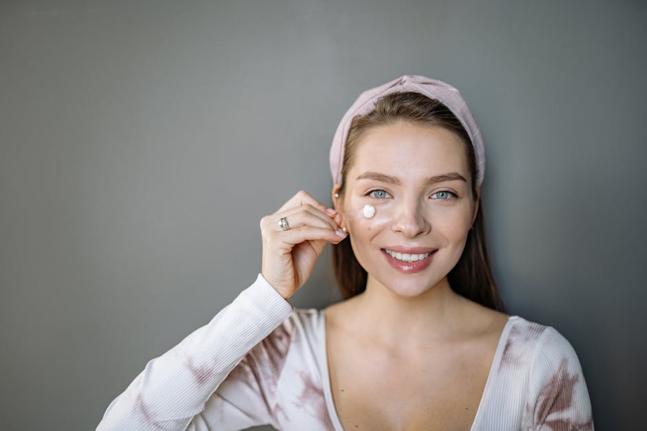 applying ceramide eye cream for dry under-eye skin
