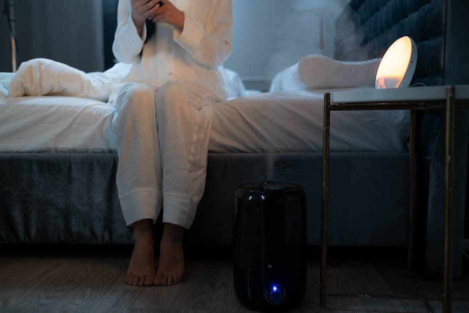bedroom humidifier improves dry under-eye skin overnight