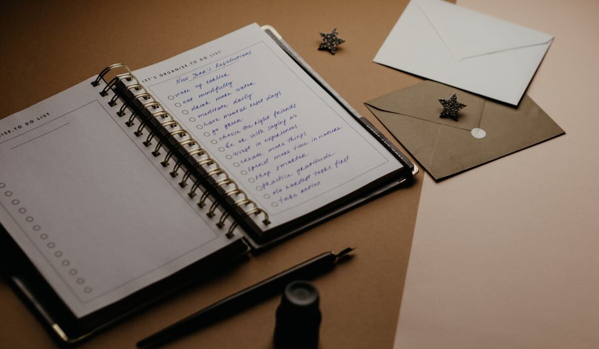 Tidy desk planner and to-do list for using the Eisenhower matrix daily
