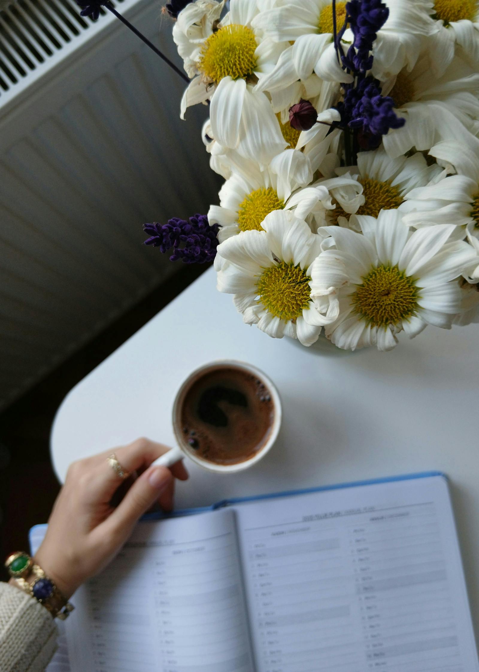 Open planner ready for the eat the frog method morning routine