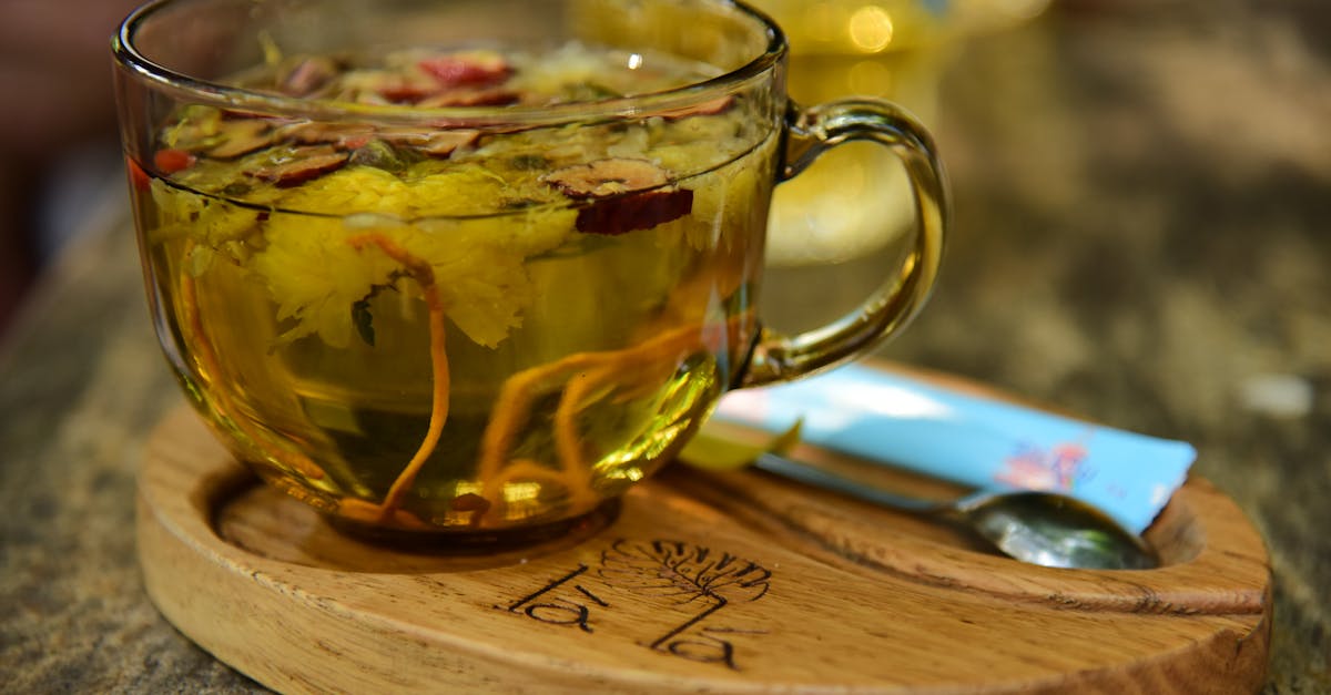 warm herbal tea cup at bedtime