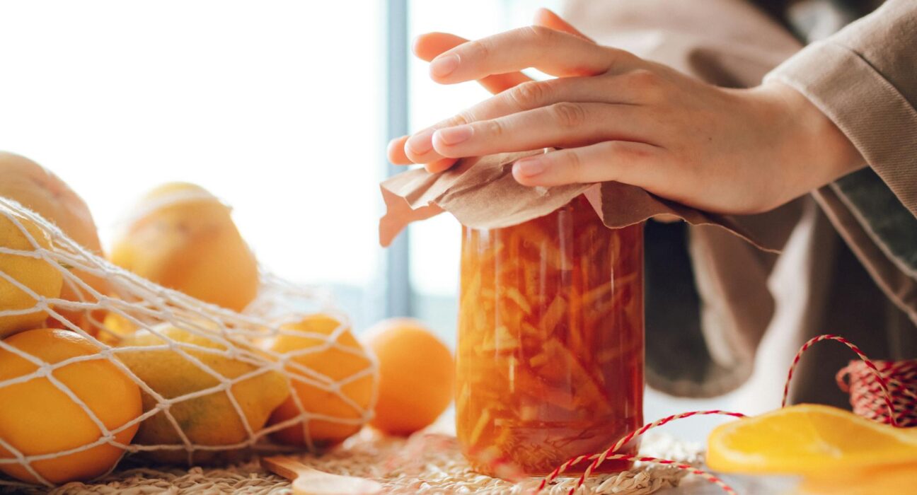 Liquid fruit pectin packet representing Certo detox