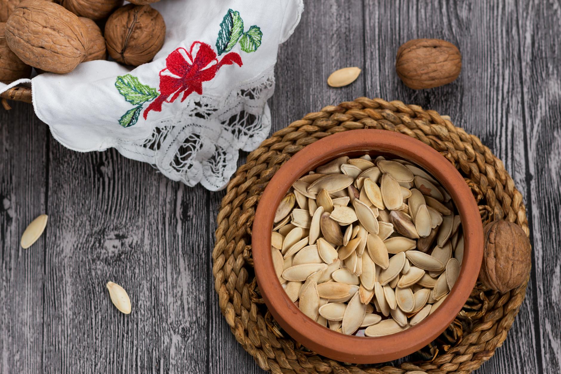 Pumpkin seeds — one of the highest magnesium food sources