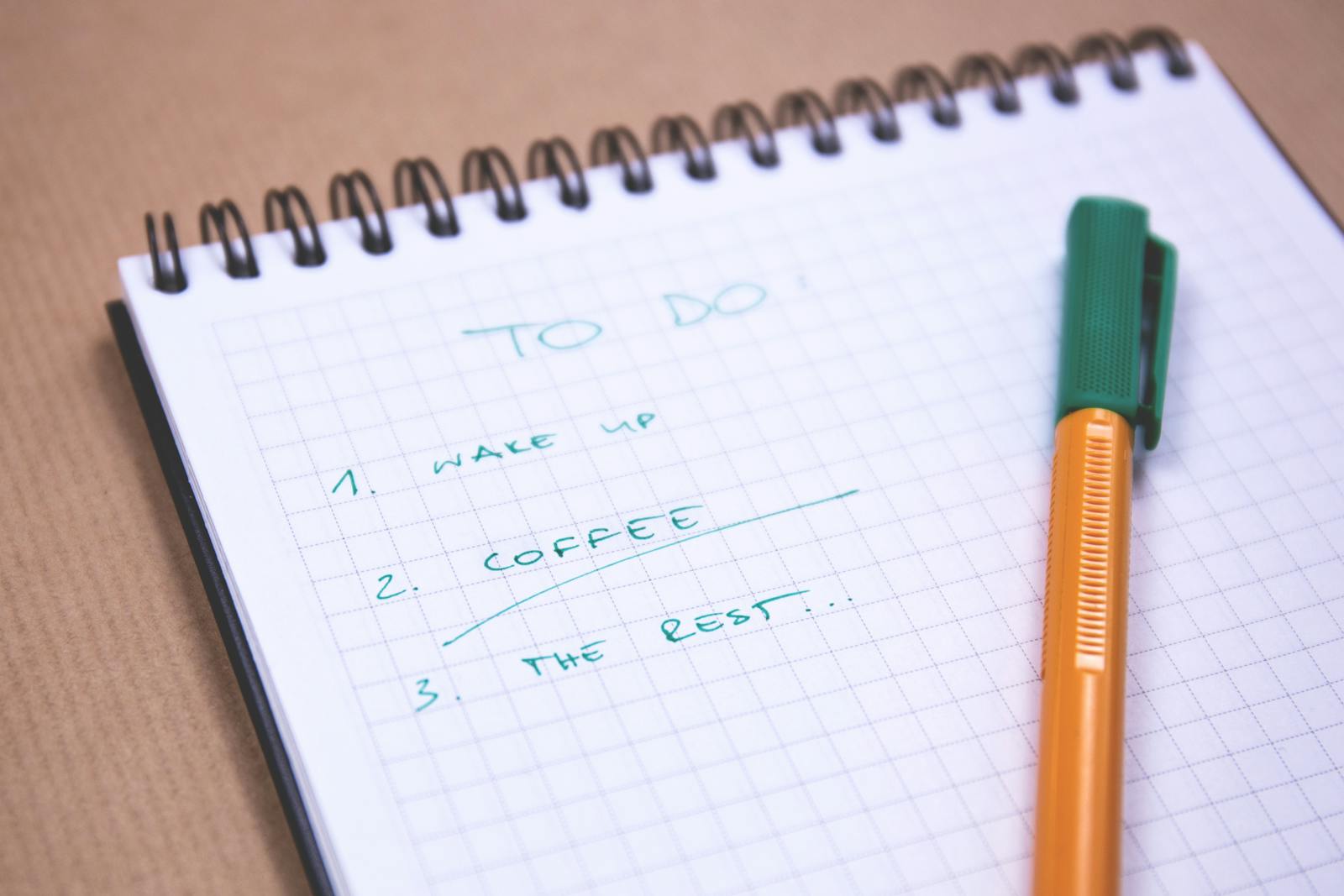 Simple handwritten to-do list using the Ivy Lee method