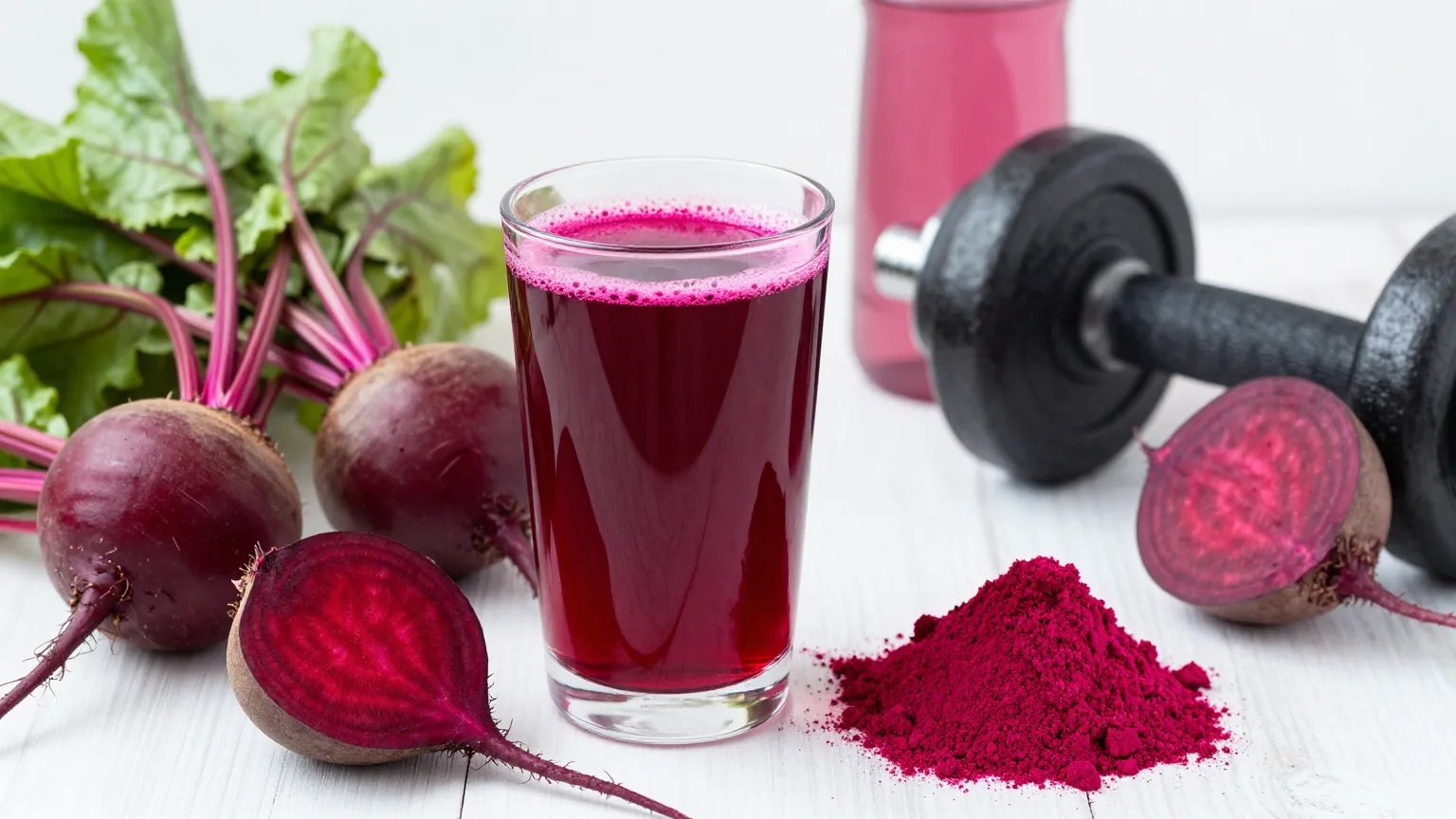 Fresh beets and beetroot powder for workout performance