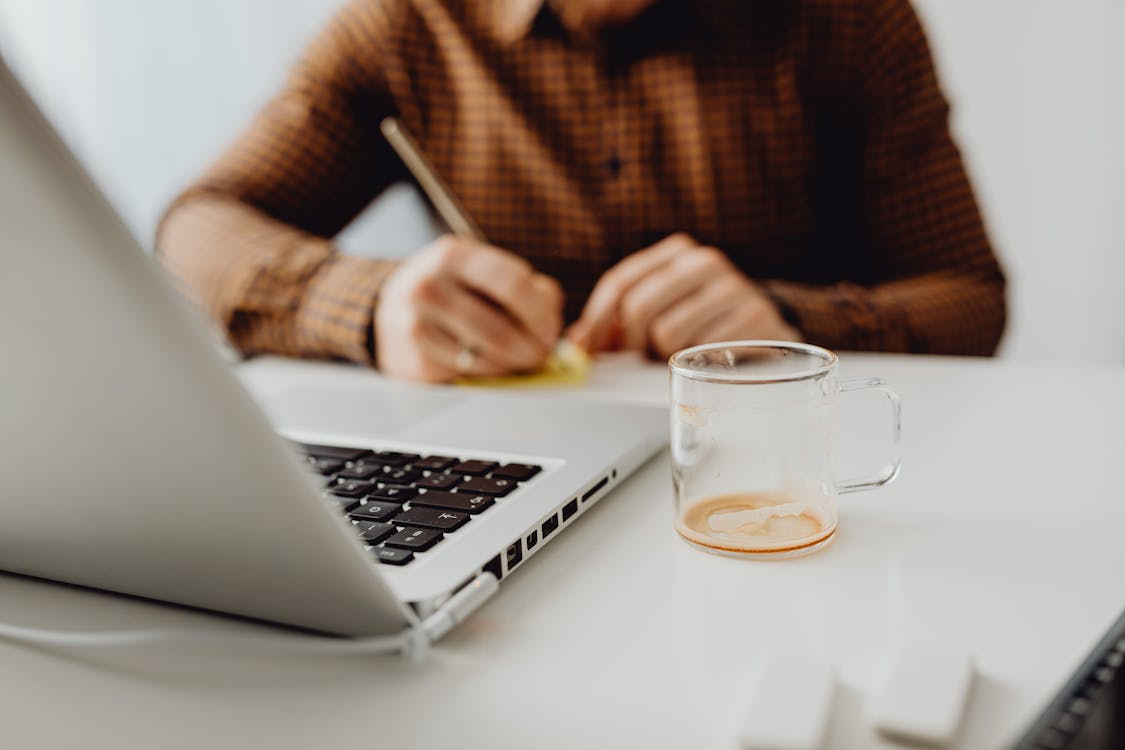 parkinson law for productivity workspace with coffee
