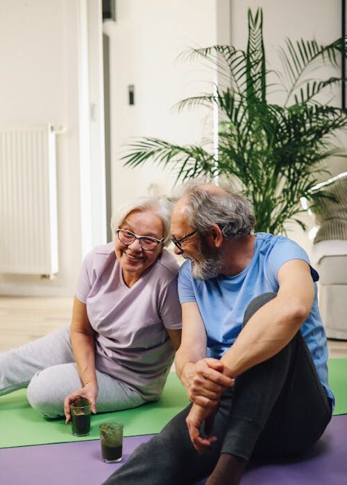 spermidine supplement for longevity older couple yoga